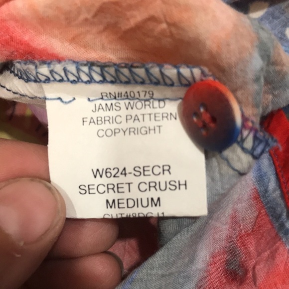 Jams World “Secret Crush” Retro Woman’s Blouse size M - Picture 7 of 10